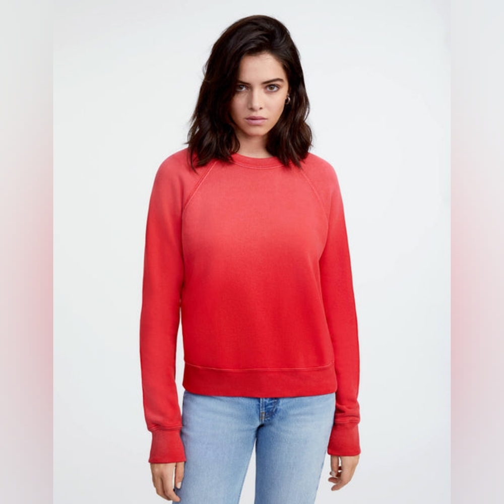 RE/DONE Classic Crewneck in Faded Crimson Size Small